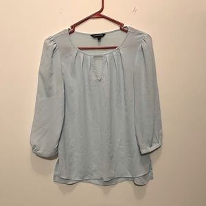 Express light baby blue long sleeve top